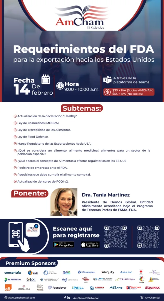 AmCham Requerimientos FDA Exportación Estados Unidos 2025 requerimientos FDA
